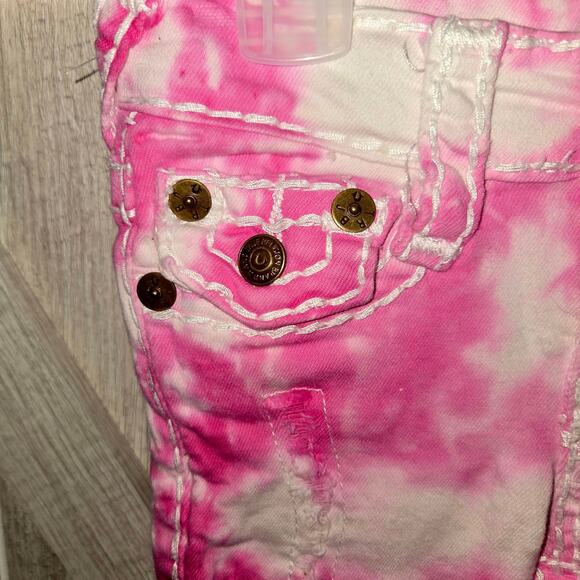 True Religion Girls Pink Tie Dye Casey Super T Jeans 2T - Picture 2 of 11
